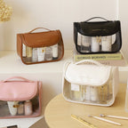 Visible portable cosmetic bag, large capacity portable cosmetic storage bag, multi-functional waterproof toilet bag, travel makeup bag, transparent makeup purse, - SJB-DIAMOND ELITES