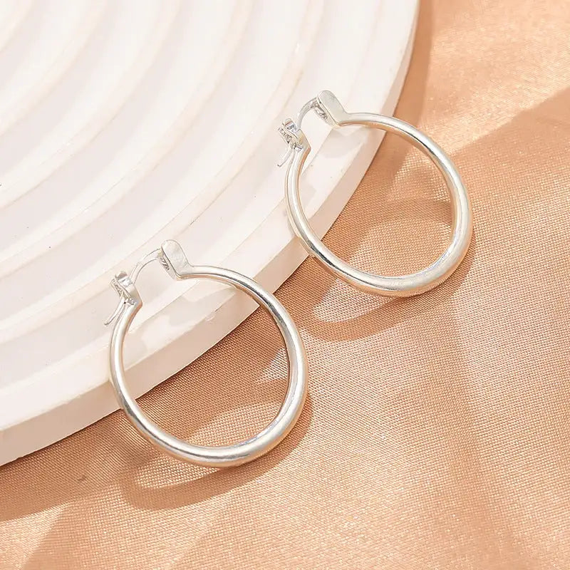 Eye-catching Accessories Fashion Simple Glossy Big Circle Earrings