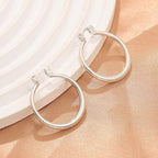 Eye-catching Accessories Fashion Simple Glossy Big Circle Earrings