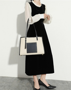 Women tote bag trendy fashion simple large capacity ladies shoulder bag 8001 - SJB-DIAMOND ELITES