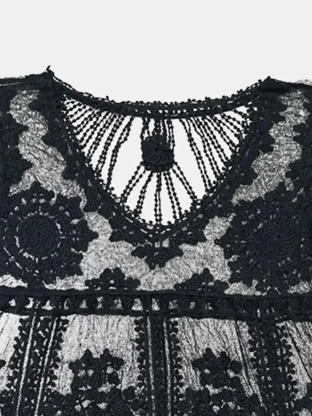 Lace Round Neck Cover-Up - SJB-DIAMOND ELITES