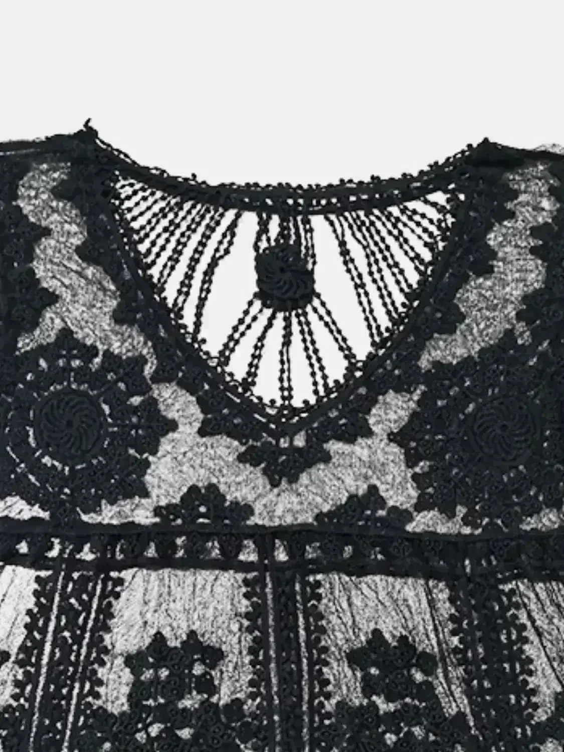 Lace Round Neck Cover-Up - SJB-DIAMOND ELITES