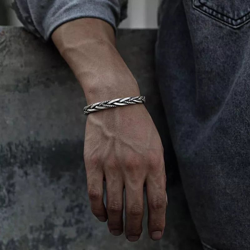 Braided Bangle Bracelet Pi-Mart