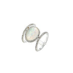 Double Band Moonstone Ring - SJB-DIAMOND ELITES