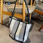 Autumn and winter tote bag, bucket bag female large capacity, commuter bag weaving shoulder, armpit bag large