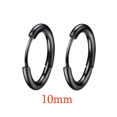 Stainless Steel Minimalist Huggie Hoop Earrings Pi-Mart
