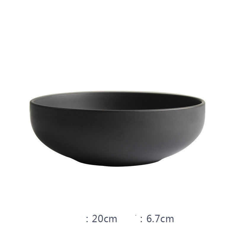 Nordic Ceramic Rice Bowl Steak Plate Deep  Household Tableware Dish Set Pi-Mart
