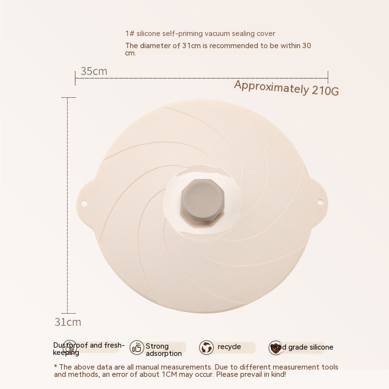 Lid For Airtight Container Vacuum Self-priming Seal Kitchen Gadgets Pi-Mart