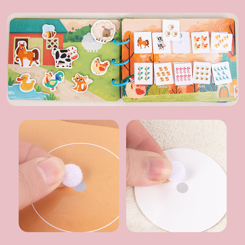 Children's Enlightenment Animal Sticker Book Puzzle Educational Toys Baby Montessori Early Education Pi-Mart
