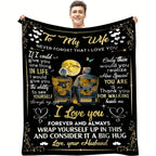 1pc Husband Gifts For Wife Blanket Soft Flannel Sofa Blanket TV Blanket For Home Decor Lootquake LLC
