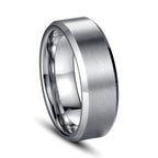 8mm Glossy Simple Stainless Steel Ring Men Pi-Mart