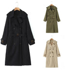 Women's Fashion Casual Long Trench Coat