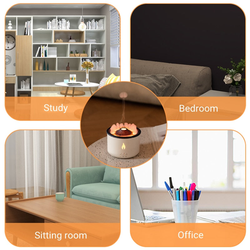 Flame Lamp Volcano Humidifier - SJB-DIAMOND ELITES