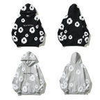 Pure Cotton Coat Three-dimensional Foam Kapok Printed Hoodie Sweater