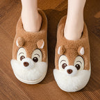 Cute Squirrel Home Decor Slippers Home Warm Pi-Mart