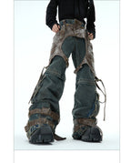 Retro Deconstructed Jeans Men's Detachable Stitching Lootquake LLC