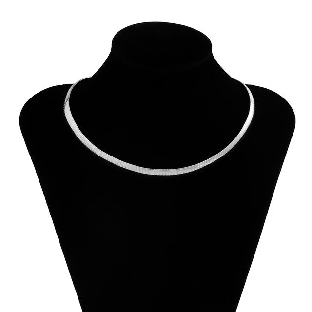 Thick Chains Short Choker Necklace Pi-Mart