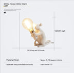 Resin Animal Mini Mouse Decorative Lamp