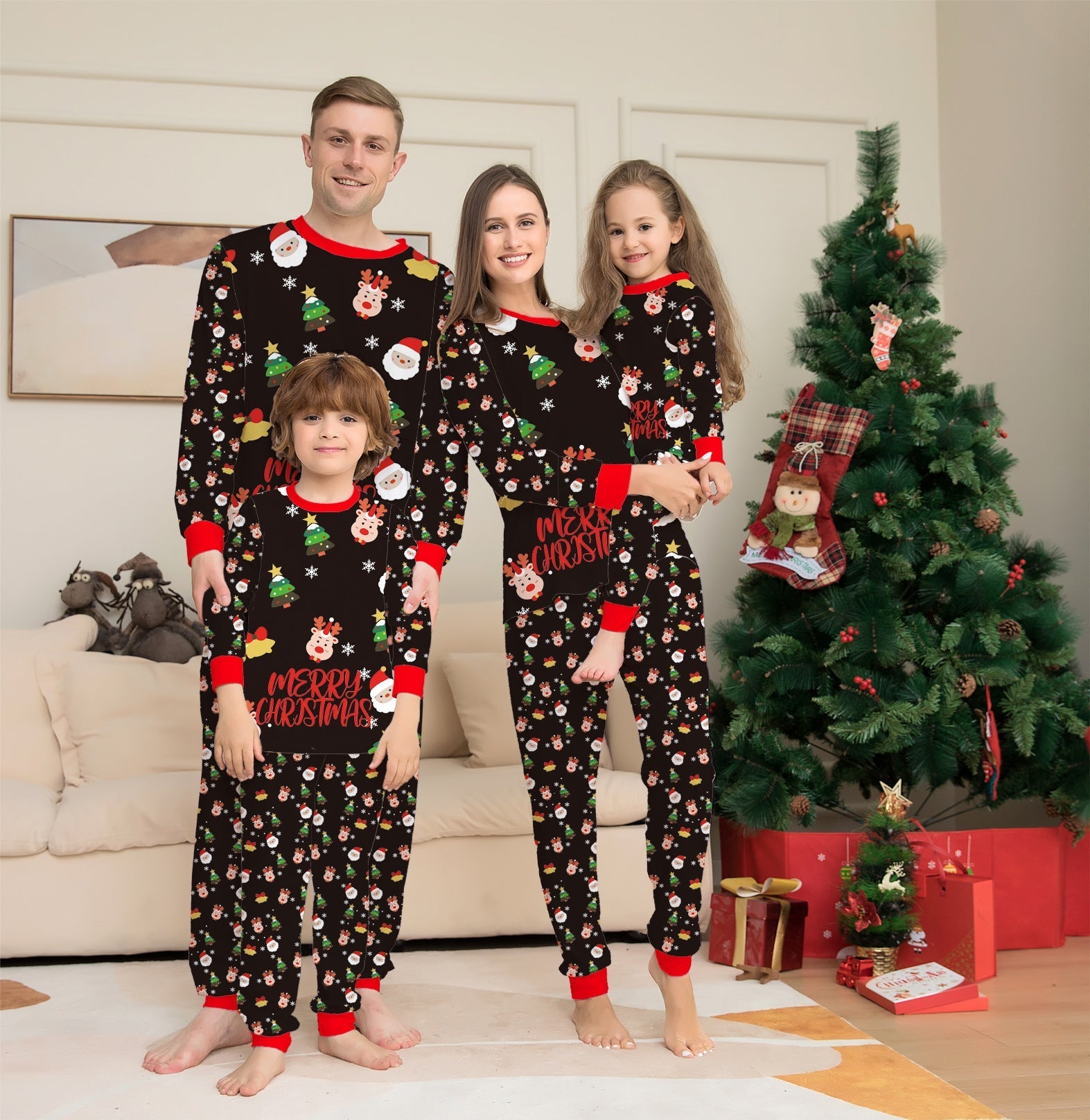 Family Matching Pajamas Set Pajamas For Family Christmas PJS Xmas Sleepwear Pi-Mart