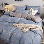 Washed Cotton Four-piece Duvet Cover Sheet Bedding Pi-Mart