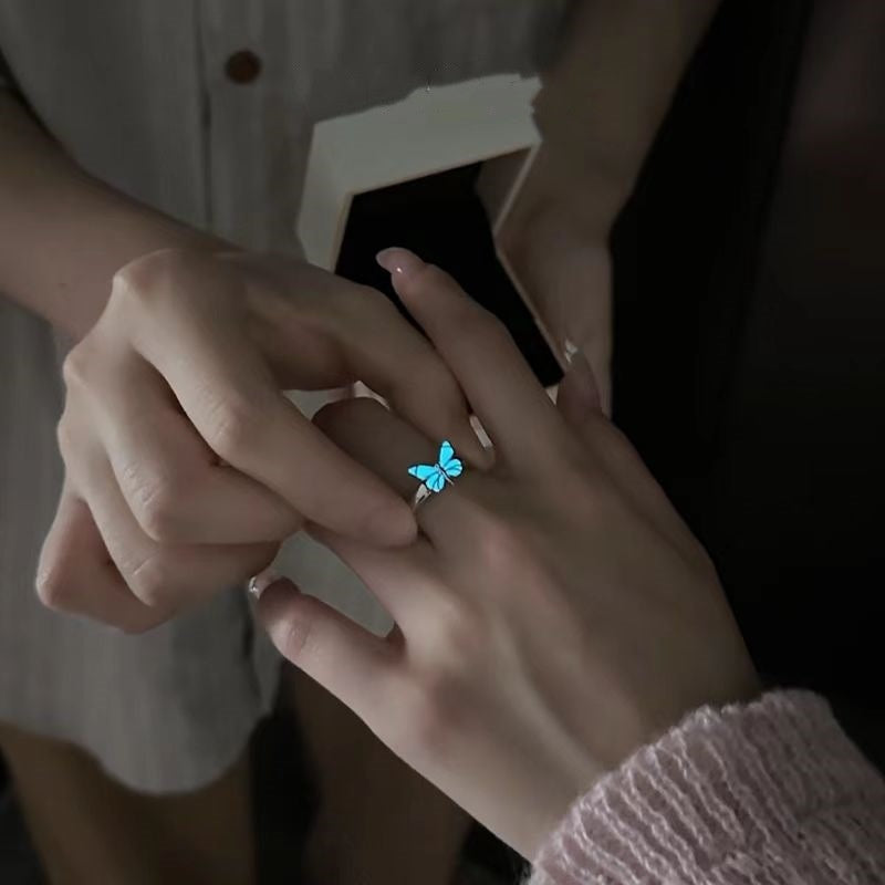 New Blue Color Luminous Smart Ring Pi-Mart