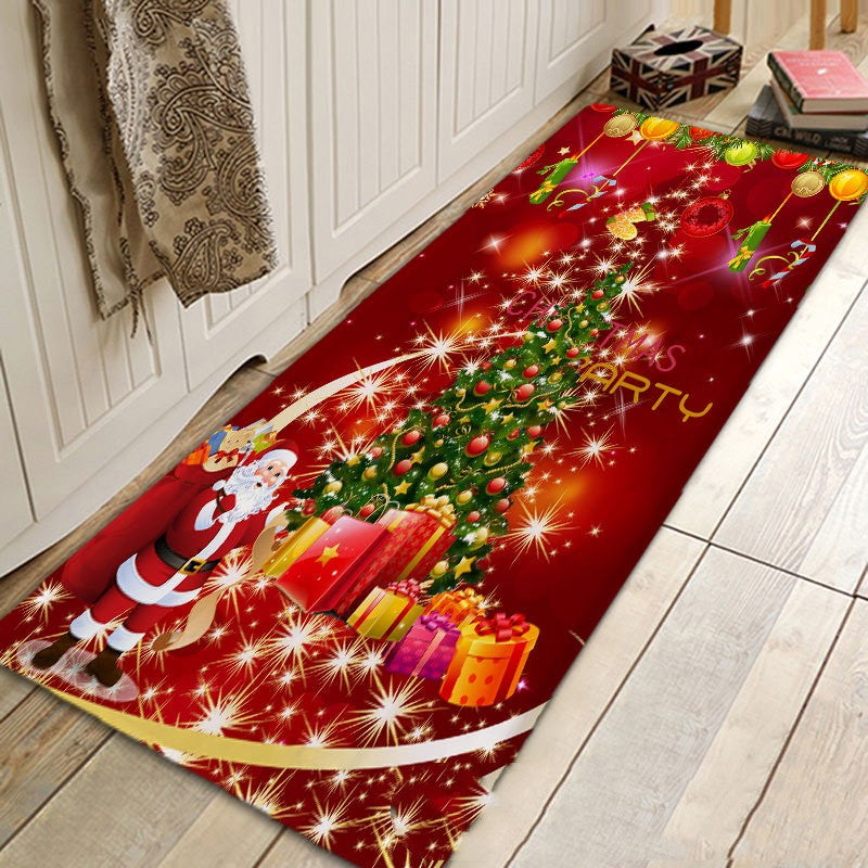 Santa Claus Flannel Absorbent Floor Mat Pi-Mart