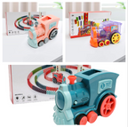 Domino Train Toys Baby Toys Car Puzzle Automatic Release Licensing Electric Building Blocks Train Toy Pi-Mart