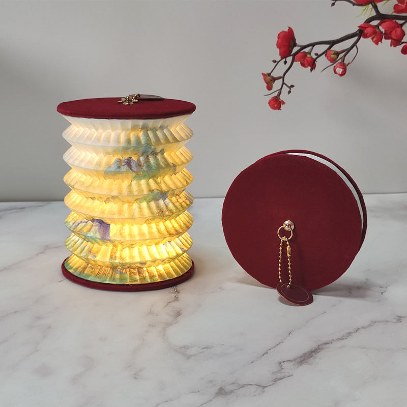 Folding Small Lantern For Cultural And Creative Gifts Pi-Mart