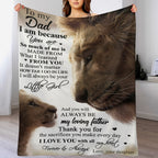 1pc Cozy Flannel Blanket -TO MY DAD, My Loving Father, Your Daughter All-Season Softness For Car, Sofa, Couch, Office, Camping, Bed, Travel, And Living Room, Gifts For Friends, Besties, Sisters, Family, Birthday Day Graduatio