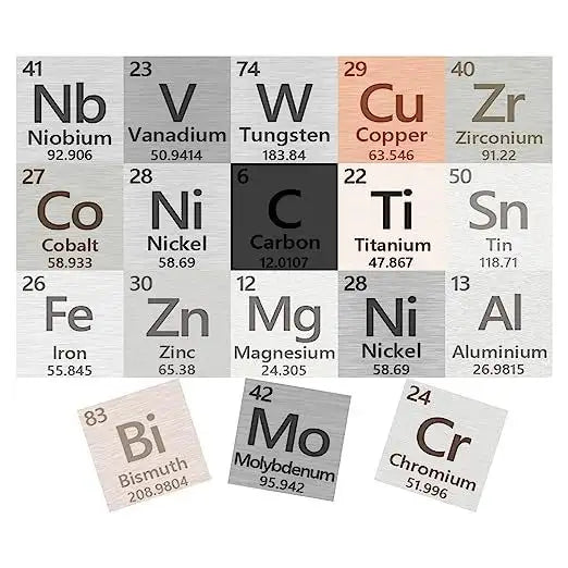 Metal Element Cube High Purity, Periodic Table Of Elements Collection For Element Collections Hobbies, Pure Tungsten Cube, Iron, Aluminum, Bismuth, - SJB-DIAMOND ELITES