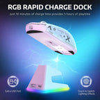 ATTACK SHARK X6 49g SUPERLIGHT Mouse With Magnetic Charging Dock, PixArt PAW3395 Gaming Sensor, BT/2.4G Wireless/Wired Gaming Mouse With Tape, Up To 26000, X3 Upgrade Mice For Win11/Xbox/PS/Mac Lootquake LLC
