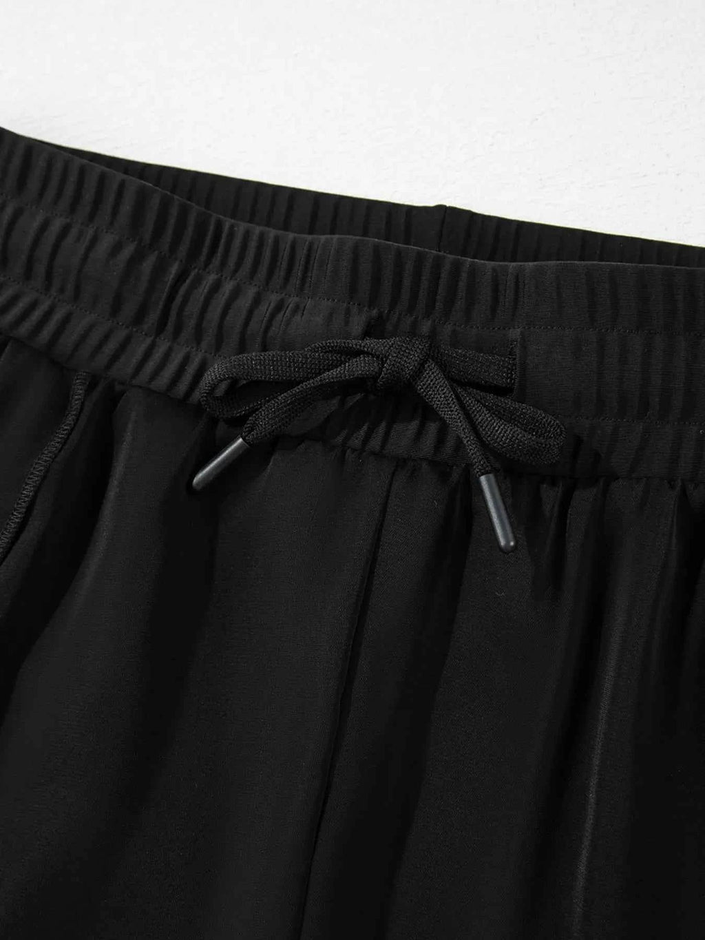 High Waisted Drawstring Swim Shorts THRIXINE