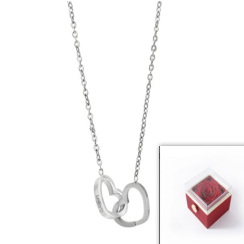 Simple Stainless Steel Plating Love Engraved Necklace Pi-Mart