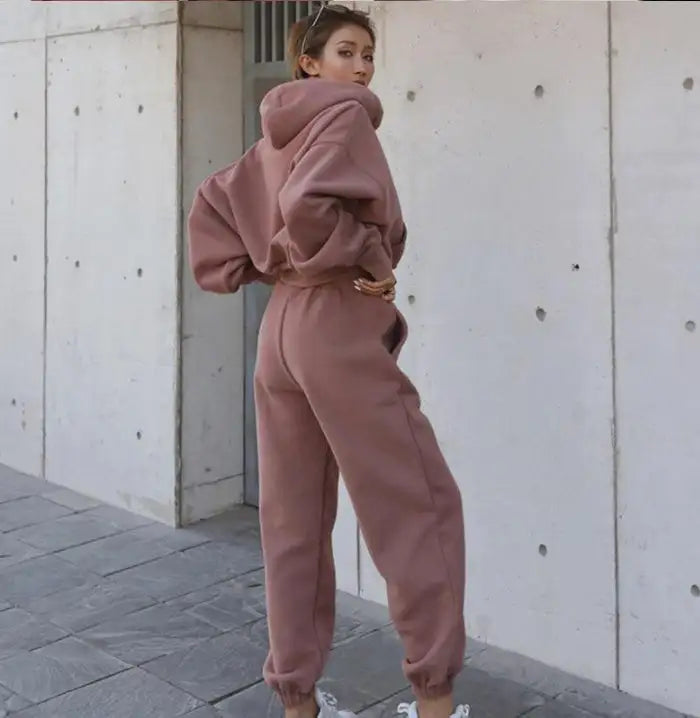 New Style Autumn And Winter Women's New Casual Hoodie Coat Sports Suit - SJB-DIAMOND ELITES