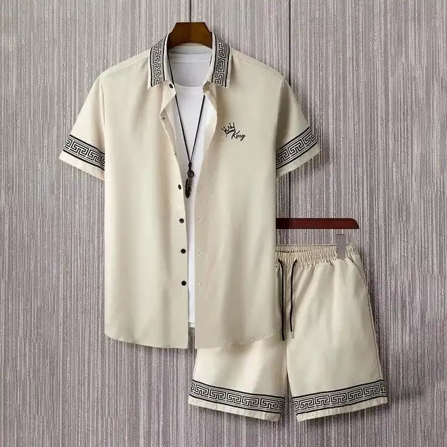 Fashion 3D Digital Printing Hawaiian Vacation Shirt Shorts