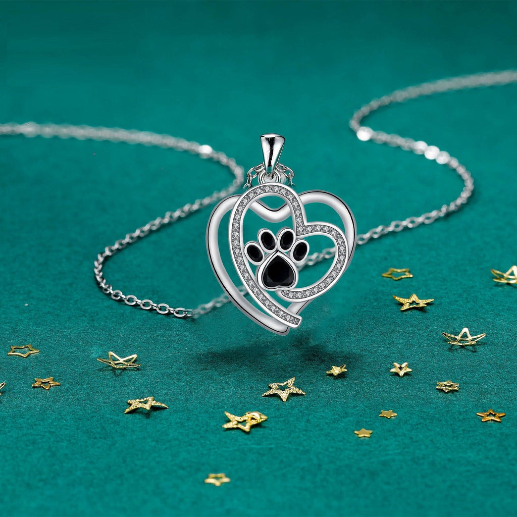 Cute Pet Footprints Necklace Clavicle Chain Personality Pi-Mart