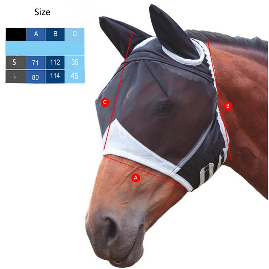 Horse Fly Mask,Extra Comfort Grip Soft Mesh Horse Fly Mask With Ears Lootquake LLC