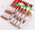 Christmas Portable Makeup Brush With Red Handle Pi-Mart