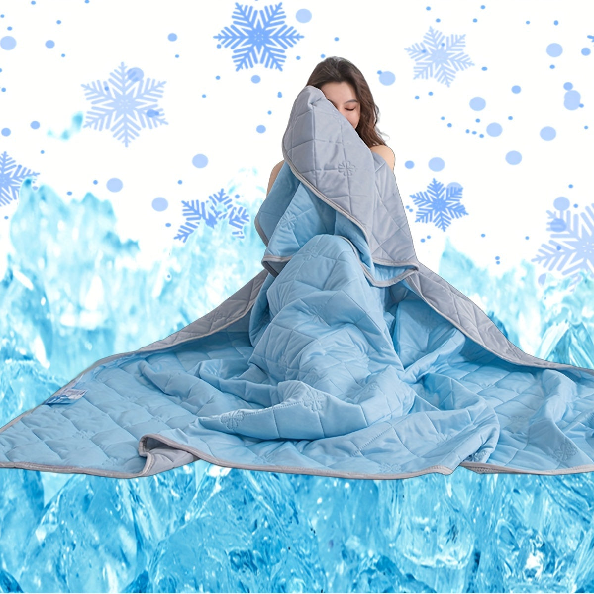 1pc Large Cooling Blanket - Soft, Breathable, Lightweight, Air Cooling Comforter for Hot Sleepers, Absorbs Heat, Smooth Cover for Ultimate Summer Sleep Lootquake LLC