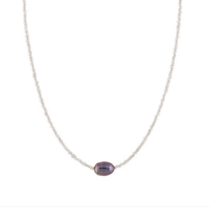 Artistic Vintage Bead Necklace Natural Freshwater Pearl Pi-Mart