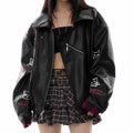 Motorcycle Reversible Jacket Pu Shuai Vibe Leather Coat Pi-Mart
