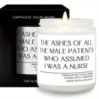 1pc Round Single-wick Scented Candle, 5.3Oz, Soy Wax, Beeswax, with Bow, in Glass Bottle, Extra Long Burn Time (12 Hours Or More), for Birthday, Labor and Delivery Nurse, Nurse Practitioner, Nursing School Student, Paramedic,
