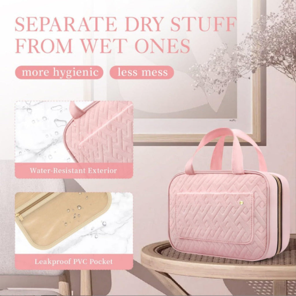 Travel Wash Bag, Portable Cosmetic Bag with Hook, Travel Ladies Wash Bag, Toiletry Bag - SJB-DIAMOND ELITES