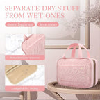 Travel Wash Bag, Portable Cosmetic Bag with Hook, Travel Ladies Wash Bag, Toiletry Bag - SJB-DIAMOND ELITES