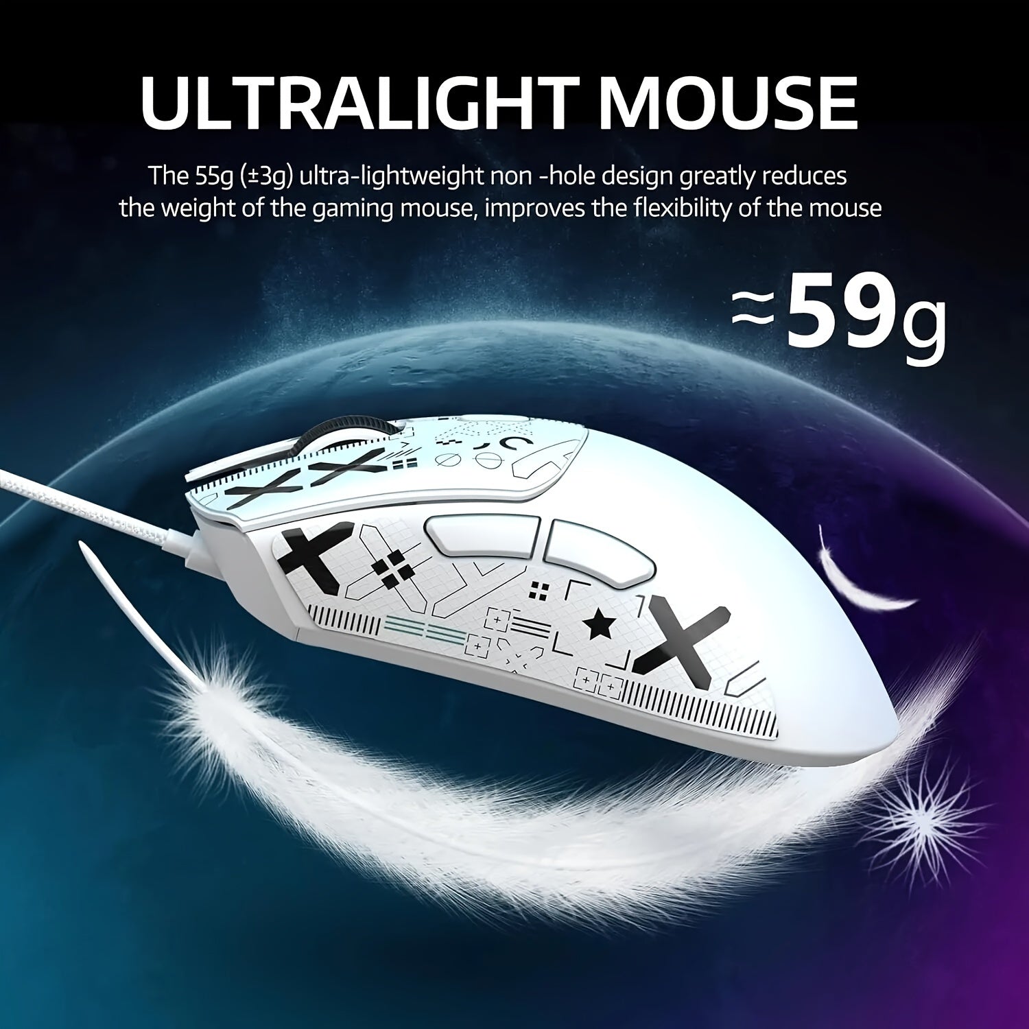 ATTACK SHARK R1 PRO 59g SUPERLIGHT Mouse, PixArt PAW3311 Gaming Sensor, BT/2.4G Wireless/Wired Gaming Mouse, 6 Adjustable Up To 18000, 65 Hrs Battery, Office Mice For Win11/Xbox/PS/Mac (()Black ) Lootquake LLC