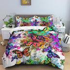 Children's Fashion Simple Printing Quilt Cover Pillowcase Set Pi-Mart