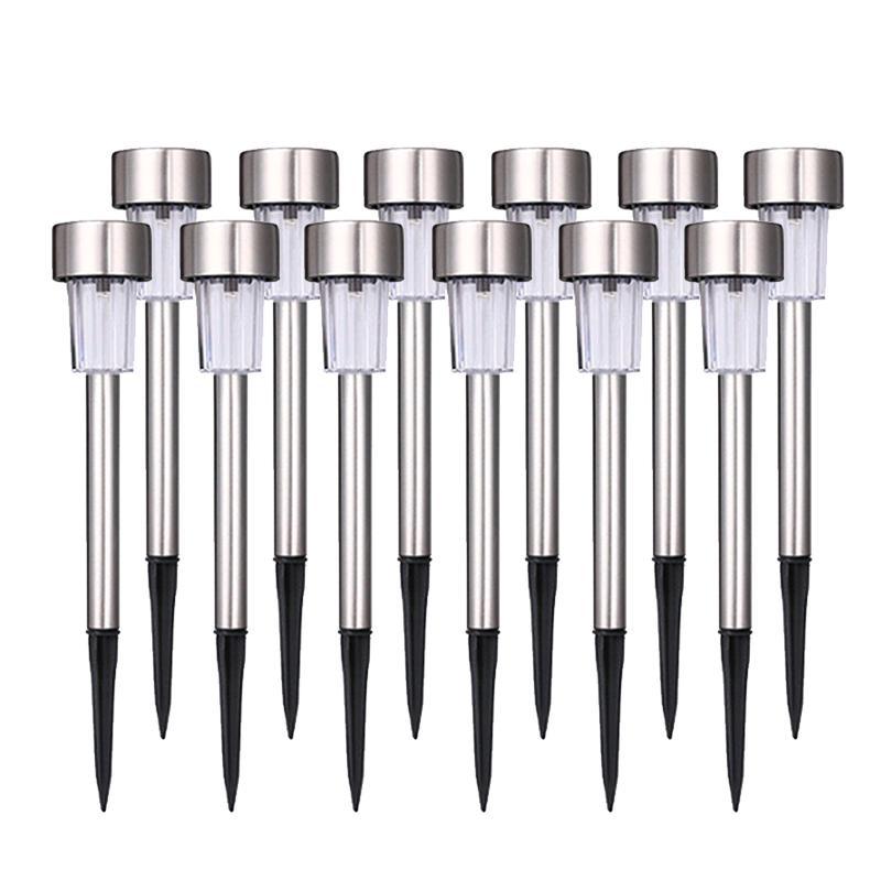 Garden Premium LED Solar Luxury Stainless Steel Lights For Yard Pathway Walkway More Pieces Outdoor - SJB-DIAMOND ELITES