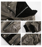 American-style Fake Two-piece Suede Bomber Jacket Cotton-padded Jacket Pi-Mart