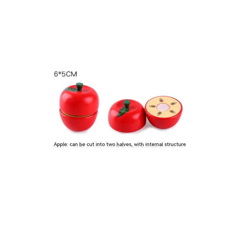 Wooden Vegetable Magnetic Children's Play House Cut Fruit Toys Pi-Mart