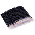 One Hundred Pack Disposable Eyeliner Brushes - Ultra-Fine Point Applicators, Black Cosmetic Eye Wands For Precise Makeup Application Pi-Mart